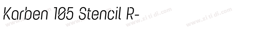 Karben 105 Stencil R字体转换